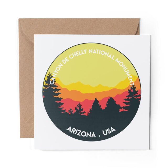 1 x Blank Greeting Card Arizona USA Canyon Monument #59235