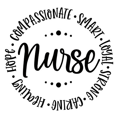 Motivational Strong Smart Caring Nurse Dream Heart Decal Sticker for car cup 