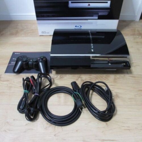 Used Sony PlayStation 3 PS3 CECHA00 60GB First Model Console PS1 PS2  w/Adapter