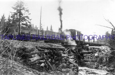Monson Railroad #4 with train on Longest Bridge 2' Gauge  - NEW 5X8 PHOTO