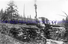 Monson Railroad #4 with train on Longest Bridge 2' Gauge  - NEW 5X8 PHOTO