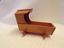 Miniature Dollhouse Wooden Cradle By Stuwe Original
