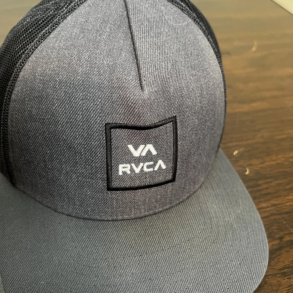 RVCA Hat Snapback Gray Mens One Size Casual Logo Comfort - Image 2 of 4
