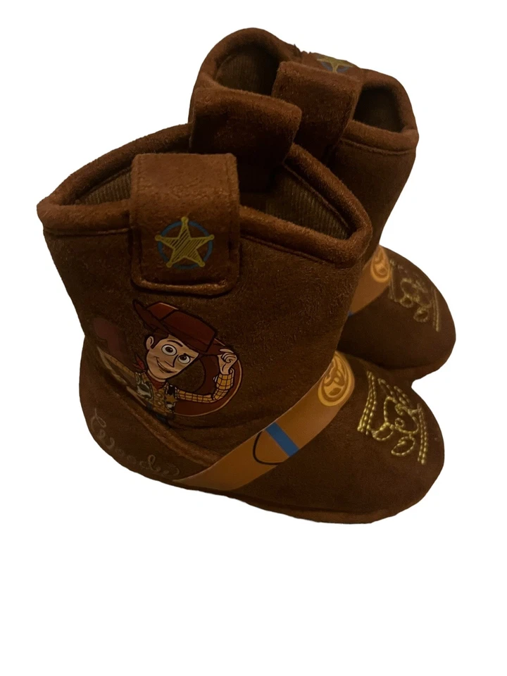 Disney Pixar Toy Story Woody Cowboy Slipper Boots Sz 7-8 - Image 2 of 2
