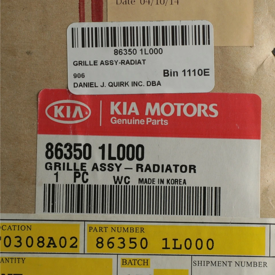Conjunto de rejilla de radiador delantero OEM NUEVO 07-09 Kia Spectra Spectra5 86350-1L000 Foto 3 de 3