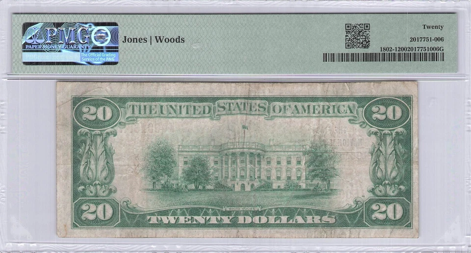 The First National Bank of Blooming Prairie, MN $20.00 1929 PMG 20 Charter 6775 - Image 2 of 2