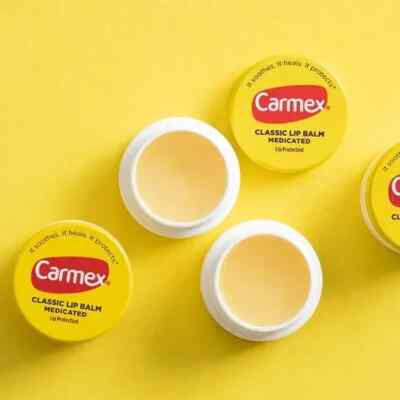 2 Packs Carmex Classic Lip Balm Medicated Original Jar, 0.25 oz
