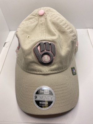 New Era - Milwaukee Brewers - Mother s Day - 9TWENTY Gray&Pink Hat MLB - NEW