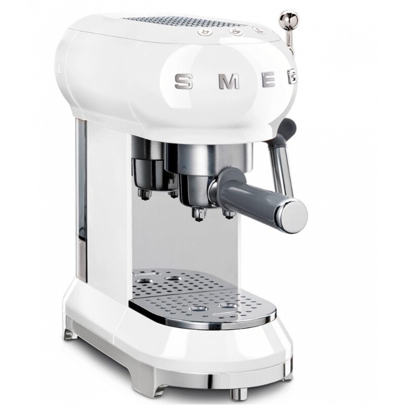 SMEG ECF01WHEU MACCHINA DA CAFFE' ESPRESSO MANUALE 50'S STYLE 1350W BIANCO
