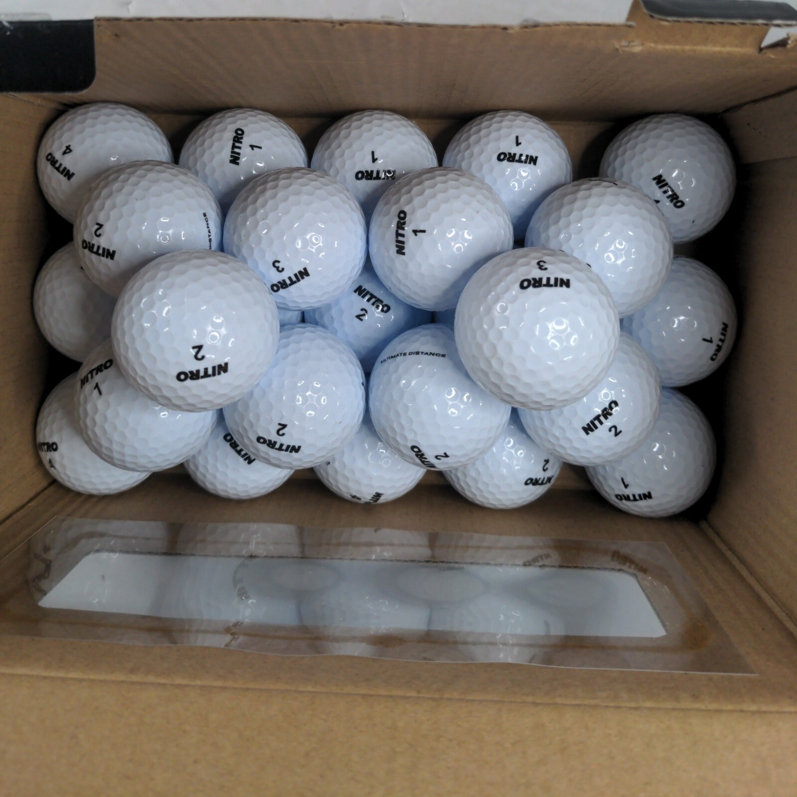 Ultimate Distance White Golf Balls Value Pack Titanium Core QTY 25