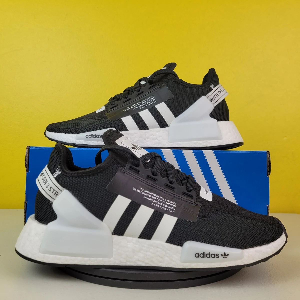 Adidas NMD R1 Athletic Black White Running Boost Sneaker | eBay