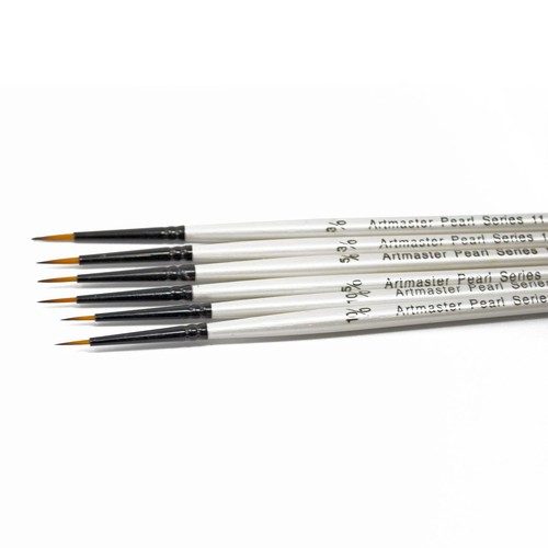 Artmaster Pearl Watercolour Fine Detail Miniature Paint Brush Set of 6 - Picture 4 of 4