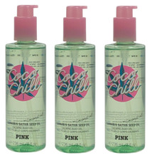 LOT OF 3 VICTORIA'S SECRET PINK COCO CHILL CANNABIS SATIVA COCONUT BODY OIL 8 oz