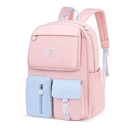 Sacs d'école pour filles Sacs à dos roses mignons Cuir de haute qualité  Orthopédique Sacs pour enfants Sac d'école japonais imperméable à l'eau