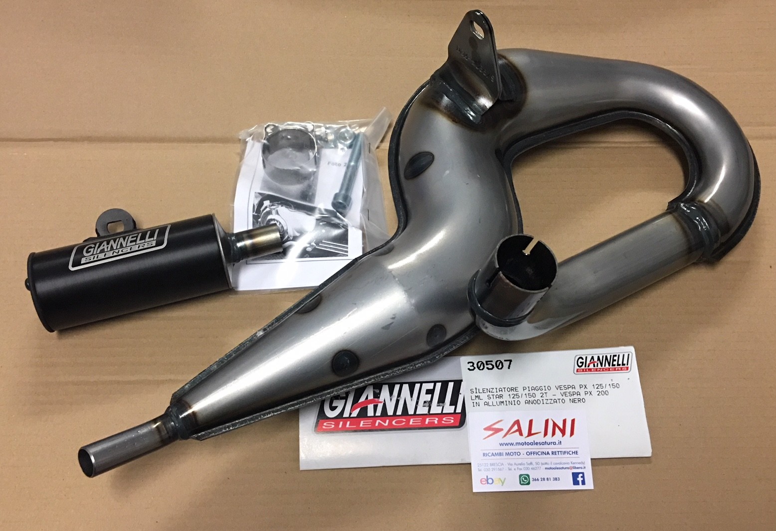 GIANNELLI Auspuff Für VESPA LML 125/150 4T - Homologiert