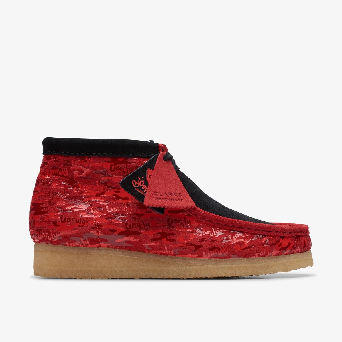 Clarks Men's Wallabee Boot Poocann COLLAB X RED Camouflage Clarks Men's Wallabee Boot Poocann COLLAB X RED Camouflage