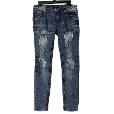 Women Almost Famous Size Jr Distressed Skinny Jeans 5038