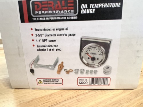 4L80E DERALE 13750 TRANS COOLER WITH FAN KIT W/AN LINE THERMOSTAT & GAUGE - Picture 2 of 4