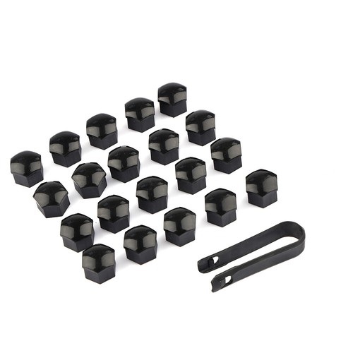 19MM Car Wheel Nut Covers Wheel Hub Nut Lug Nut Bolt Cap Cover Hook+Removal Tool - Picture 3 of 16