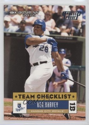 2005 Donruss Team Checklist Blue Press Proof 38/100 Ken Harvey #384 fm0