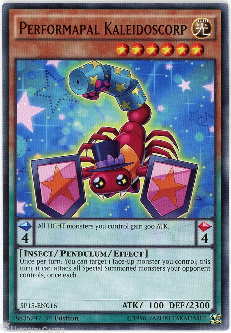 SP15-EN016 Performapal Kaleidoscorp 1st edition Mint YuGiOh Card