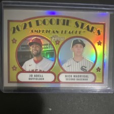 Topps 2021 Heritage Rookie Stars AL Jo Adell Nick Madrigal #187 Rookie