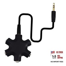 Headphone Splitter - 5-Jack 3.5mm Audio Stereo Adapter for Headsets, Earbuds,