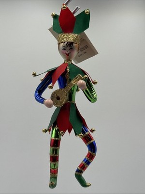 VTG Christopher Radko ''A Fool For Yule'' Italian Glass Christmas Ornament W/Tag