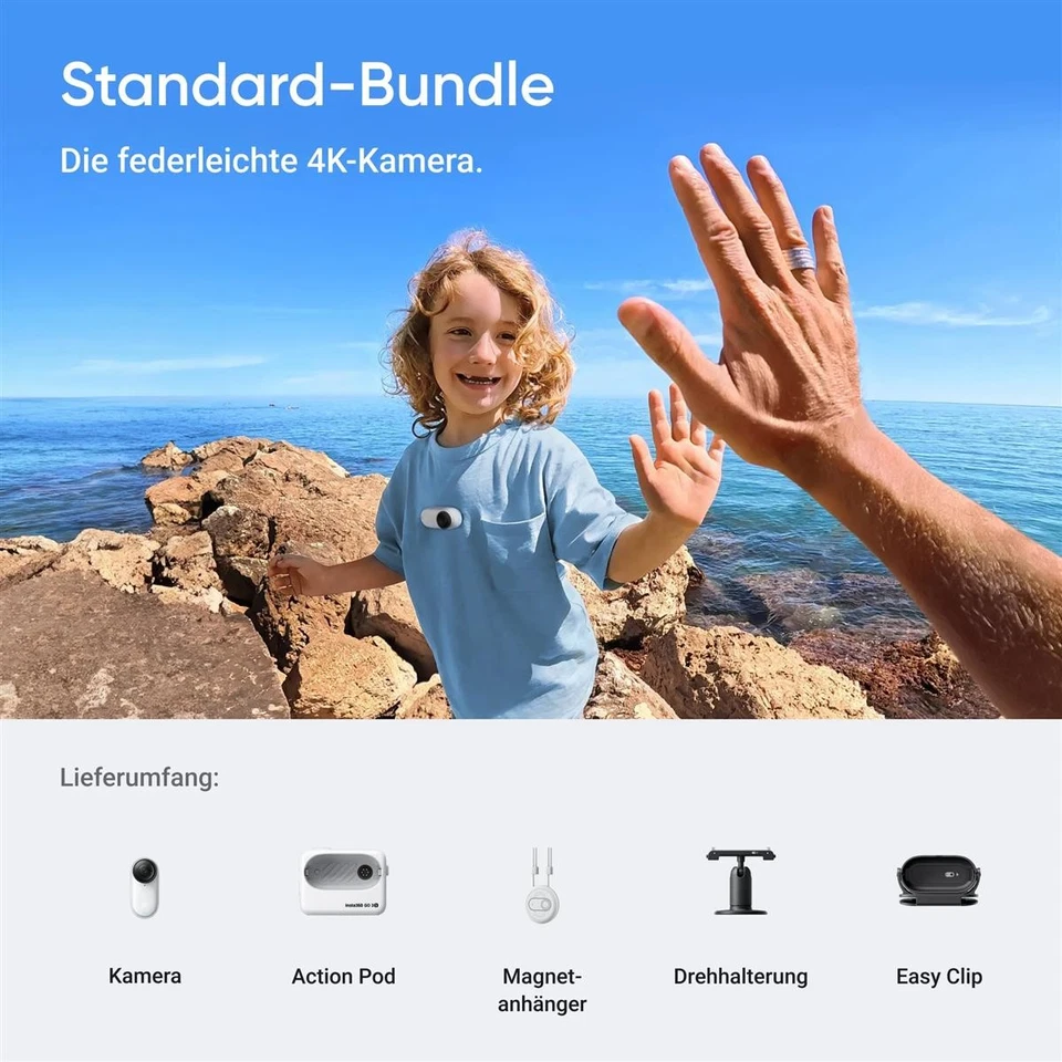 Insta360 GO 3S Standard Edition Arctic White (64 GB) Aktioncamera Aktionkamera - Bild 2 von 4