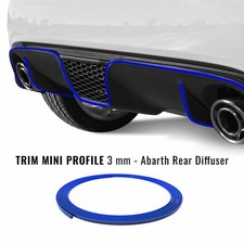 Profilo Adesivo per Paraurti Posteriore Fiat 500 Abarth, Blu