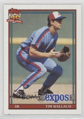 1991 Topps Tim Wallach (Barely Visible 40th Anniversary Logo on Back) #220 0i7w