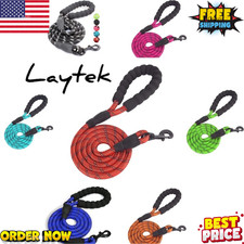 Dog Leash Nylon with Comfortable Padded Handle for All Dog Sizes 5FT-