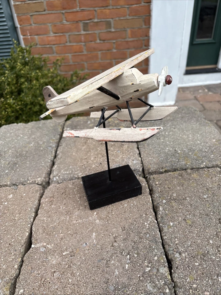 Celeiro de cerâmica vintage de madeira? Decoração de quarto infantil modelo de avião rústico - Imagem 3 de 4