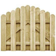 Gartentor Holz 100x75 cm Zauntor Garten Tor Kiefernholz Bogen Tor