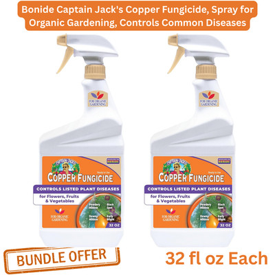 Pack of 2 Bonide Copper Fungicide Spray 32oz RTU Organic Plant Disease Control