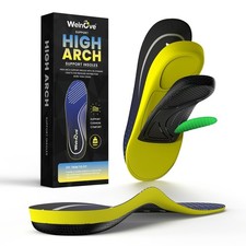 High Arch Support Orthotics Insoles - Welnove Plantar Fasciitis Pain Relief S...