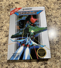 Konami Gradius - Nintendo NES 5-screw Hangtab intact w/ Manual, Box CIB