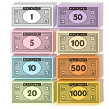 Play Money Set - 520 Pcs Fake Currency in 8 Denominations for Board Games