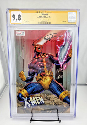 X-Men #6 CGC 9.8 Signed Tyler Kirkham NYCC 2024 Cyclops Danger Room Marvel