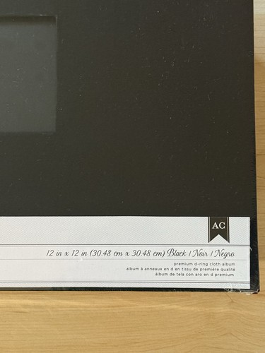 Scrapbook 3 Ring Binder American Crafts Linen Cover Black 12 X 12 Lot Of 2 - Picture 4 of 8