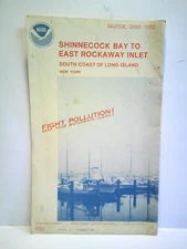 1984 NOAA Nautical Chart 12352 Shinnecock Bay to East Rockaway Inlet LI New York