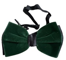 Velvet Bow Tie For Men Color: Green / Black