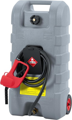 #ad #ad 15 Gallon HDPE Fuel Tank – Mobile Gas Caddy with Pump Wheels amp; Shut Off Valves $115.56