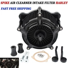 Black Air Filter Intake Cleaner Kit For Harley Road Glide Softail Touring Dyna