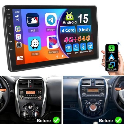 Für NISSAN MICRA 4 K13 2010-2016 Autoradio Carplay Android 15.0 GPS Navi 4+64GB