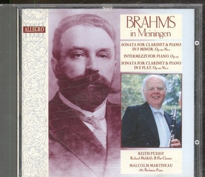 PCD994 Keith Puddy, Malcolm Martineau Brahms In Meiningen CD UK Allegro PCD994