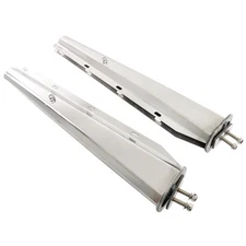 30" Straight Mud Flap Hanger Stainless Steel 1 1/8 Bolt Semi Truck Tapered