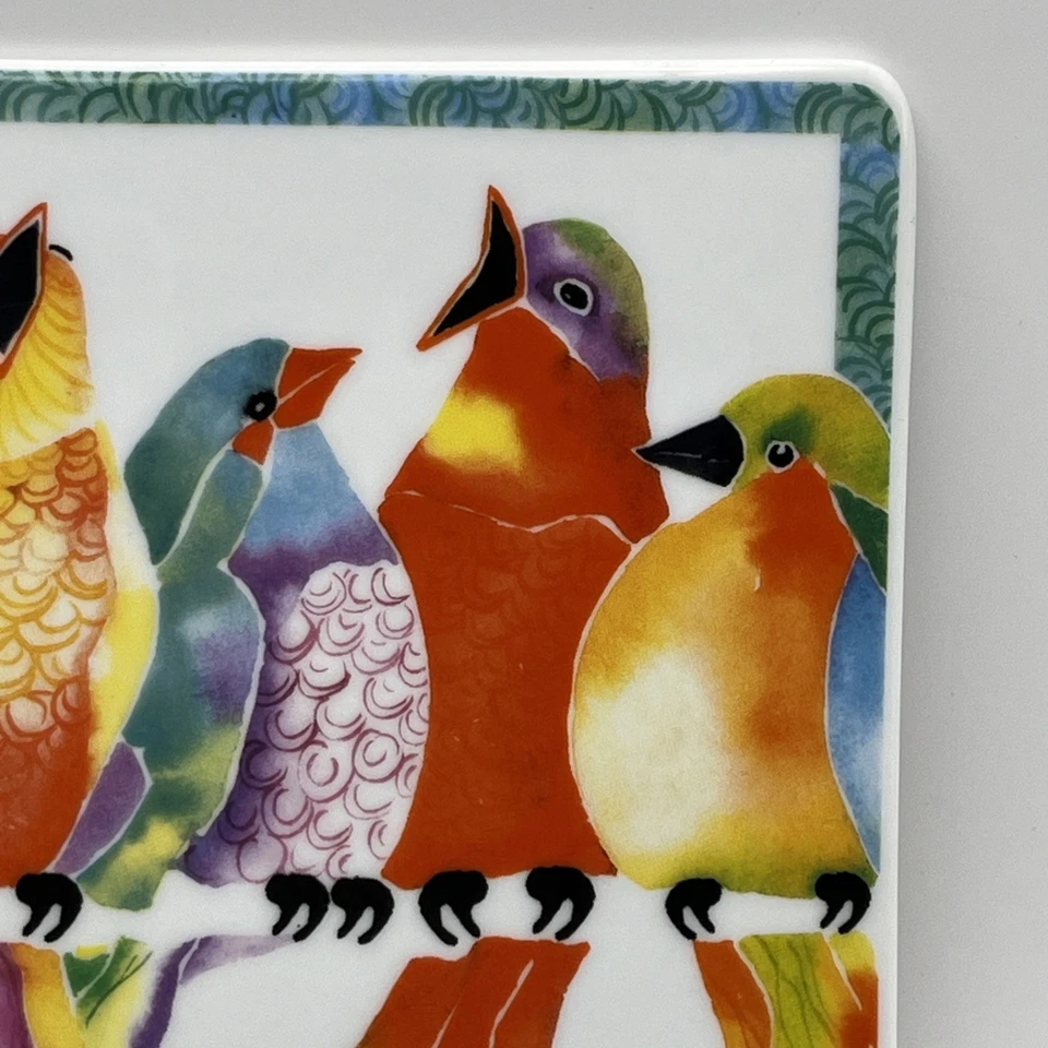 "Sherri Reeve Designs línea de coro pájaros cantores en rama arte azulejo remache 6""" Foto 4 de 4
