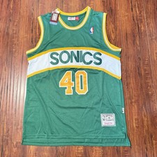 Shawn Kemp Mitchell Ness NBA Seattle Supersonics 40 Mitchell Ness Brand New
