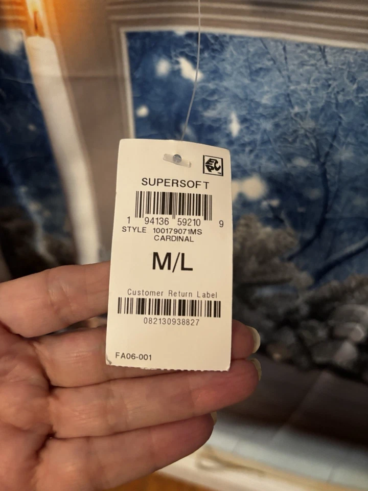 Bata Charter Club para mujer con cinturón estampado cardinal, blanca multi, M/L Foto 3 de 4